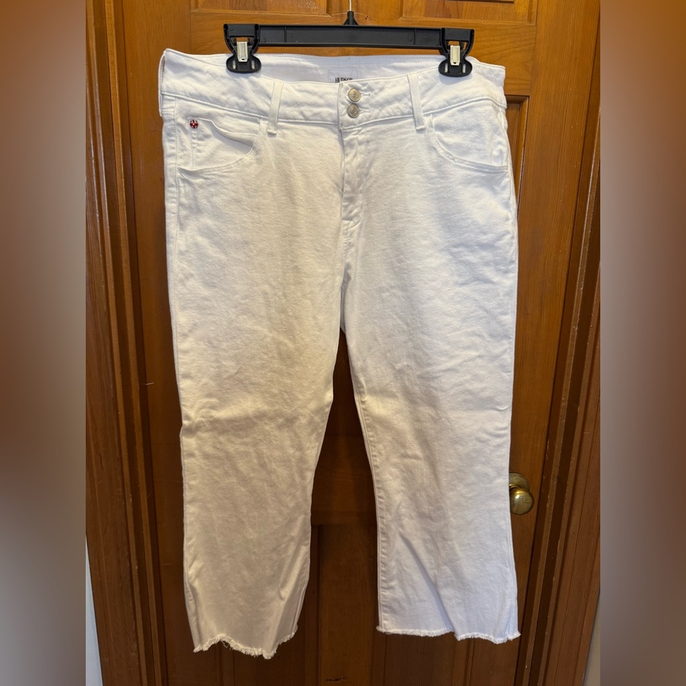Hudson Jeans Cropped White Denim